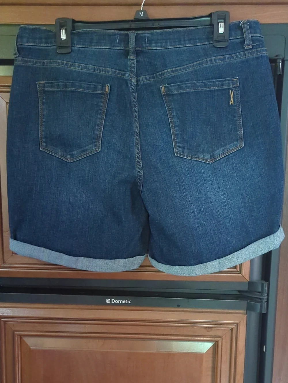 Vintage America Women’s Dark Blue Embroidered Denim Shorts - Picture 5 of 5